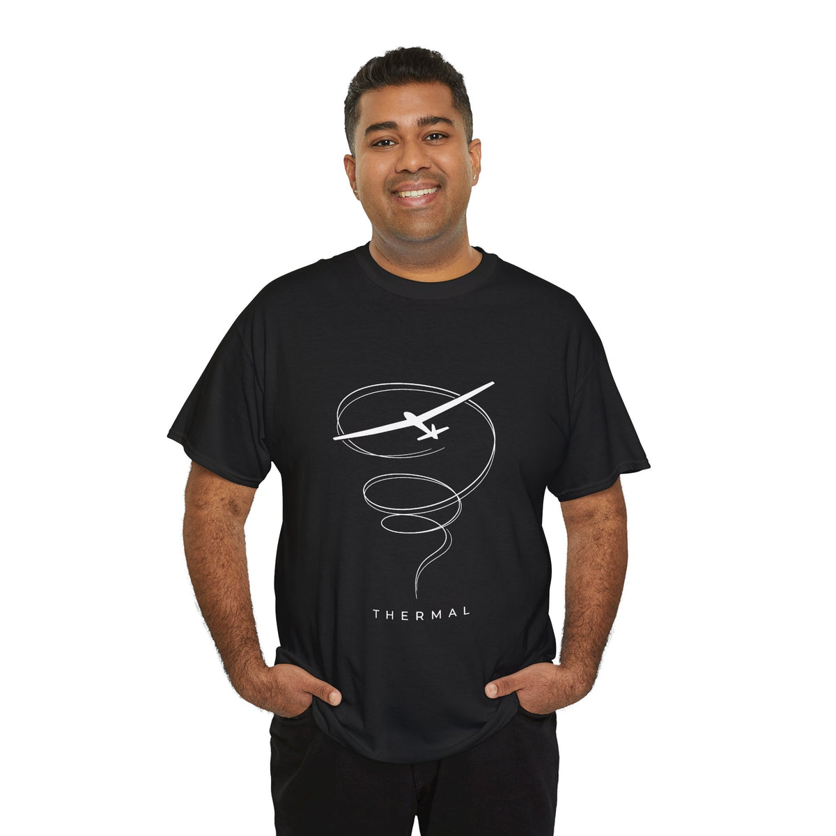 Thermal Airplane Tee - Spiral Flight Graphic T-Shirt