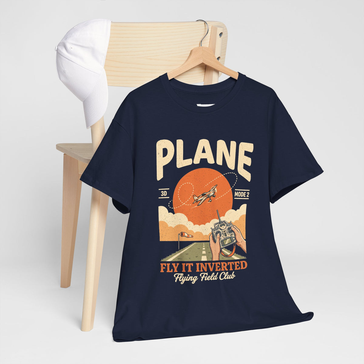 Plane Vintage Graphic Tee - "Fly It Inverted" Pilot Shirt