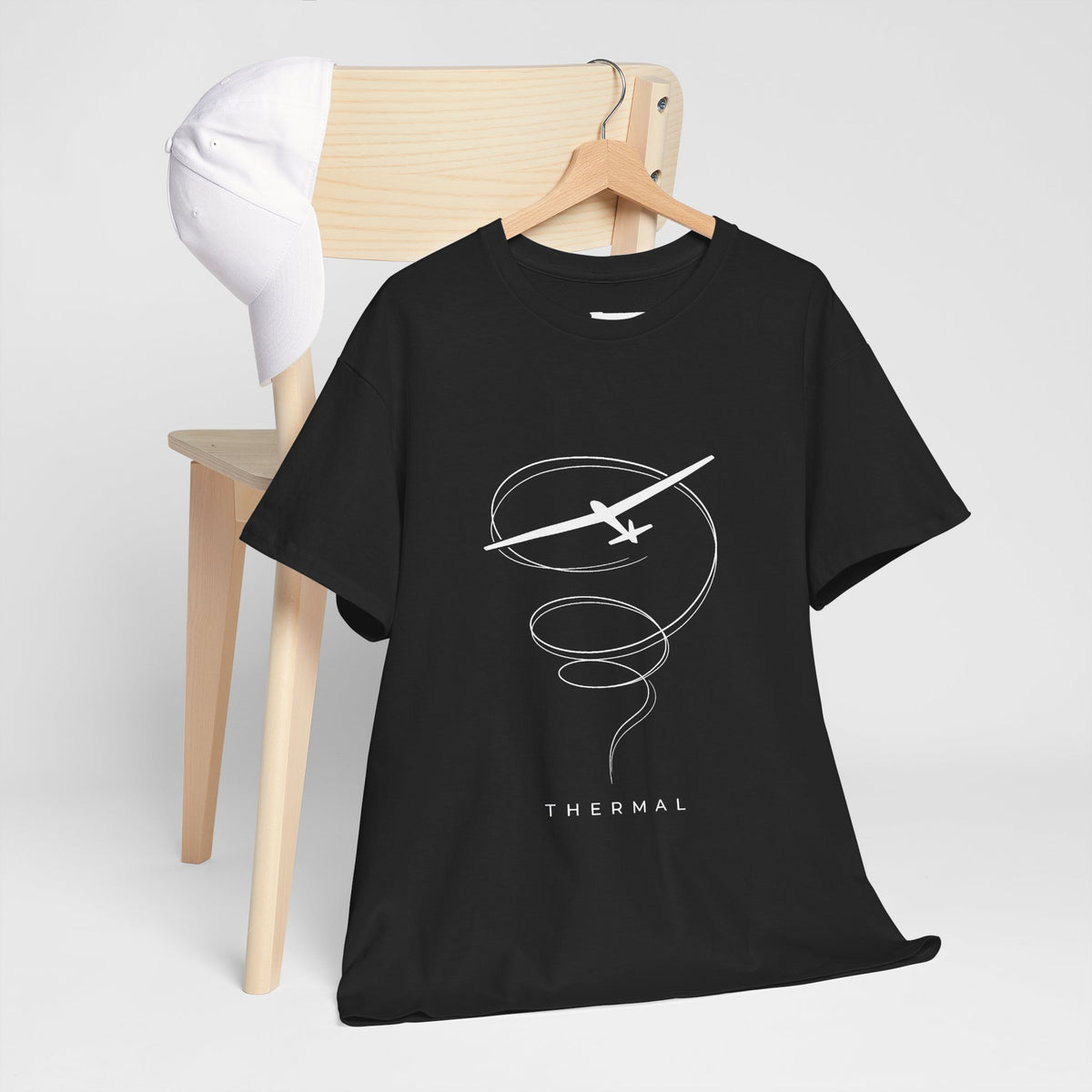 Thermal Airplane Tee - Spiral Flight Graphic T-Shirt