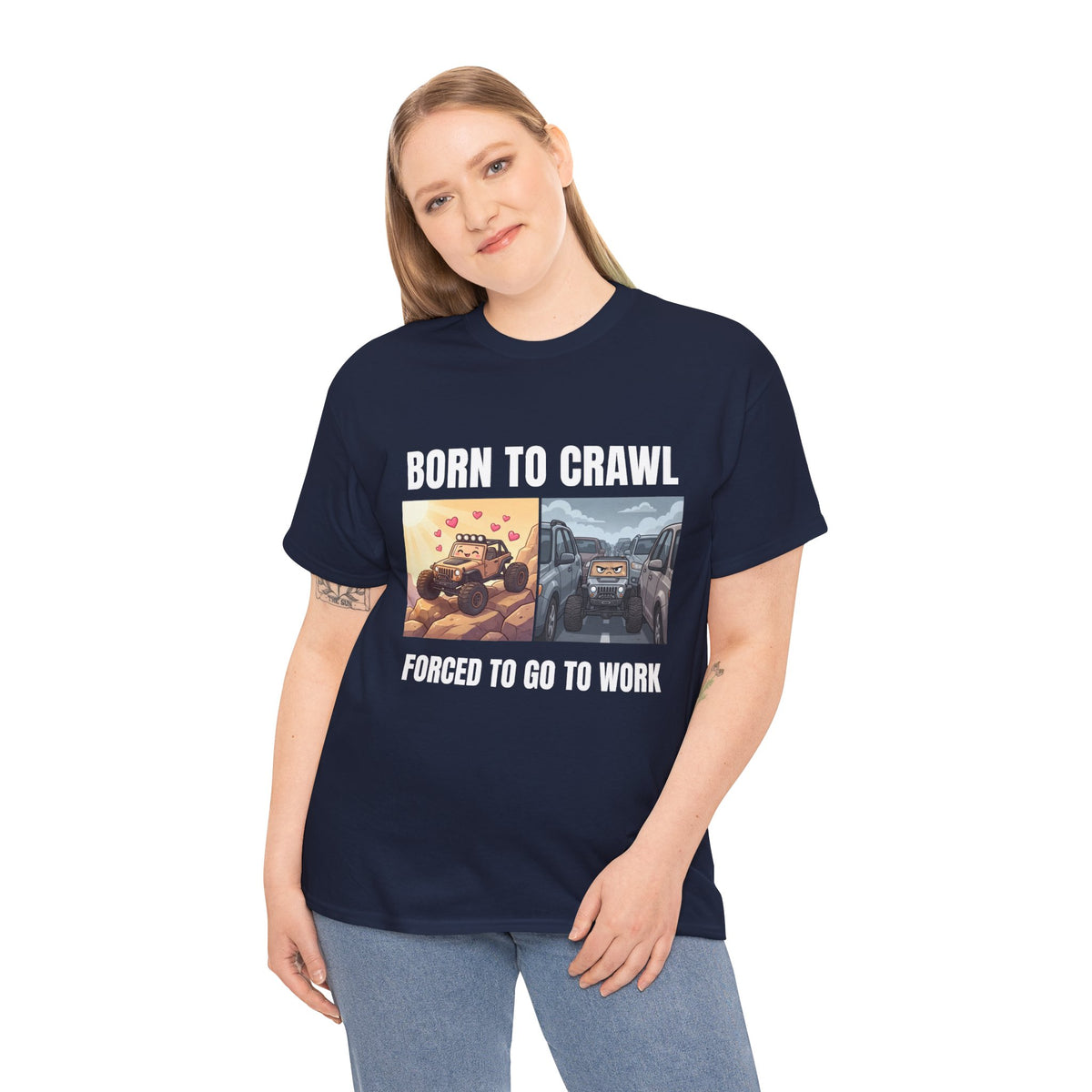 Born to Crawl Off-Road T-Shirt - "Forced to Go to Work" Jeep Truck Tee