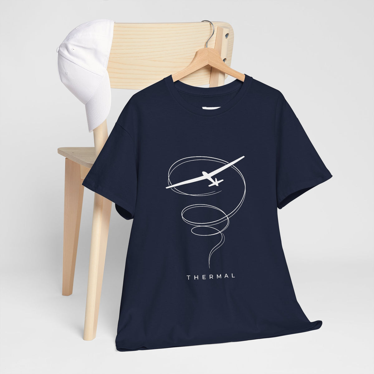 Thermal Airplane Tee - Spiral Flight Graphic T-Shirt