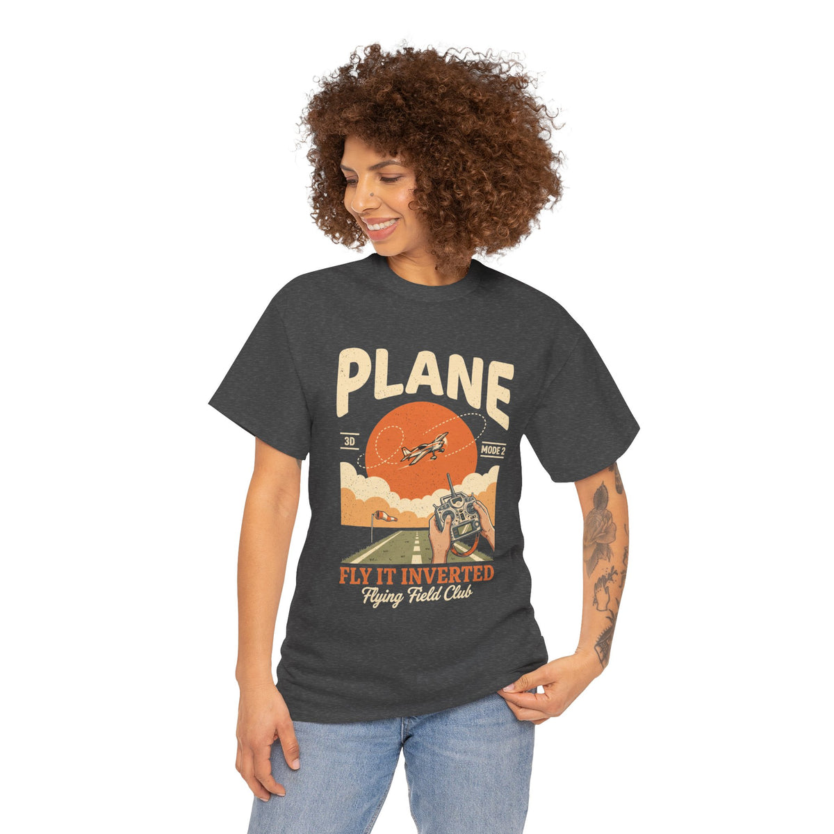 Plane Vintage Graphic Tee - "Fly It Inverted" Pilot Shirt