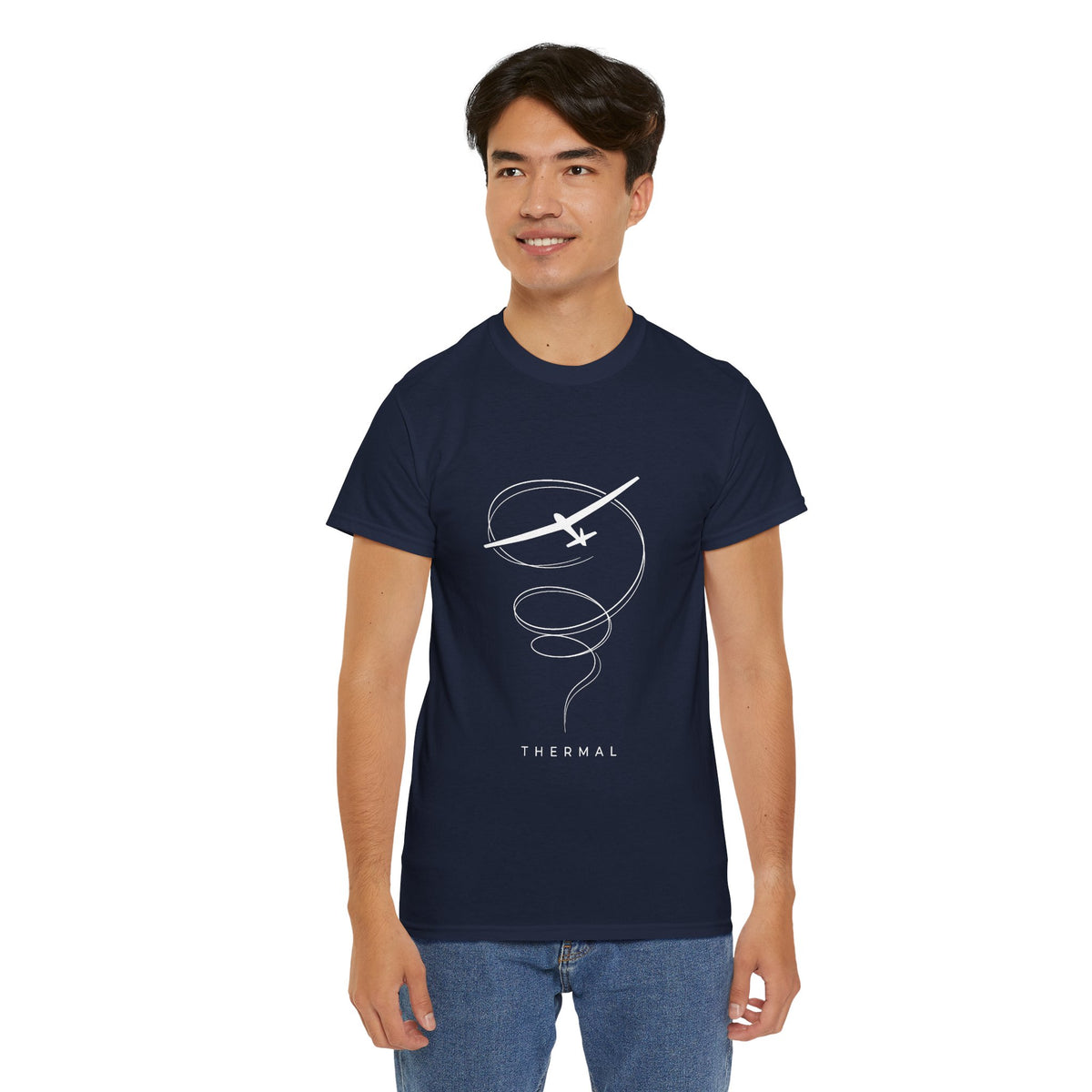 Thermal Airplane Tee - Spiral Flight Graphic T-Shirt
