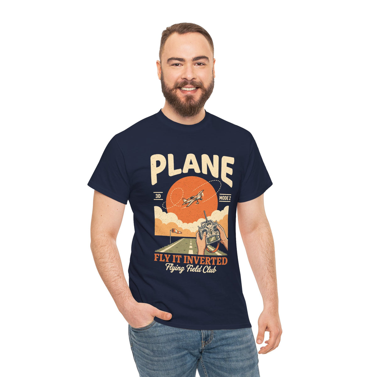 Plane Vintage Graphic Tee - "Fly It Inverted" Pilot Shirt