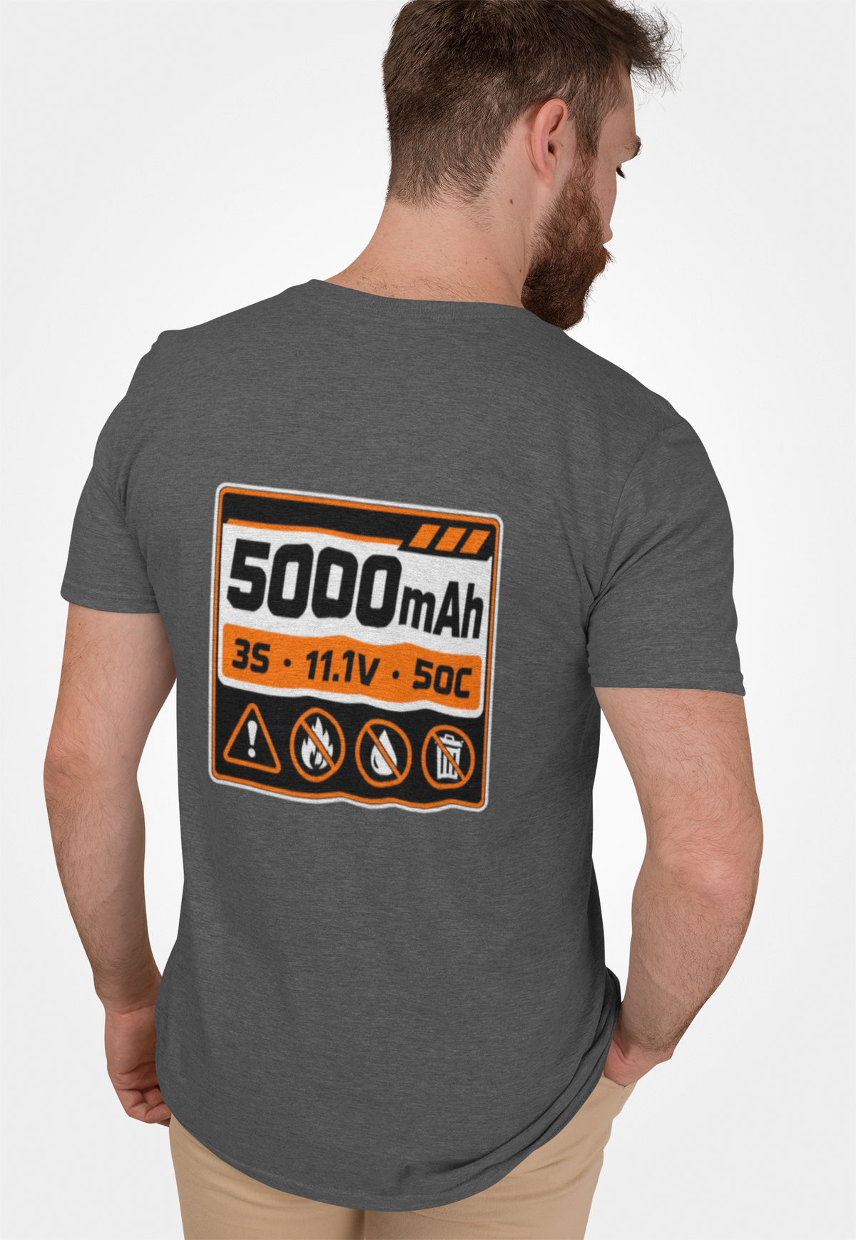 Battery Tech Tee - 5000mAh "Fully Charged" Graphic T-Shirt