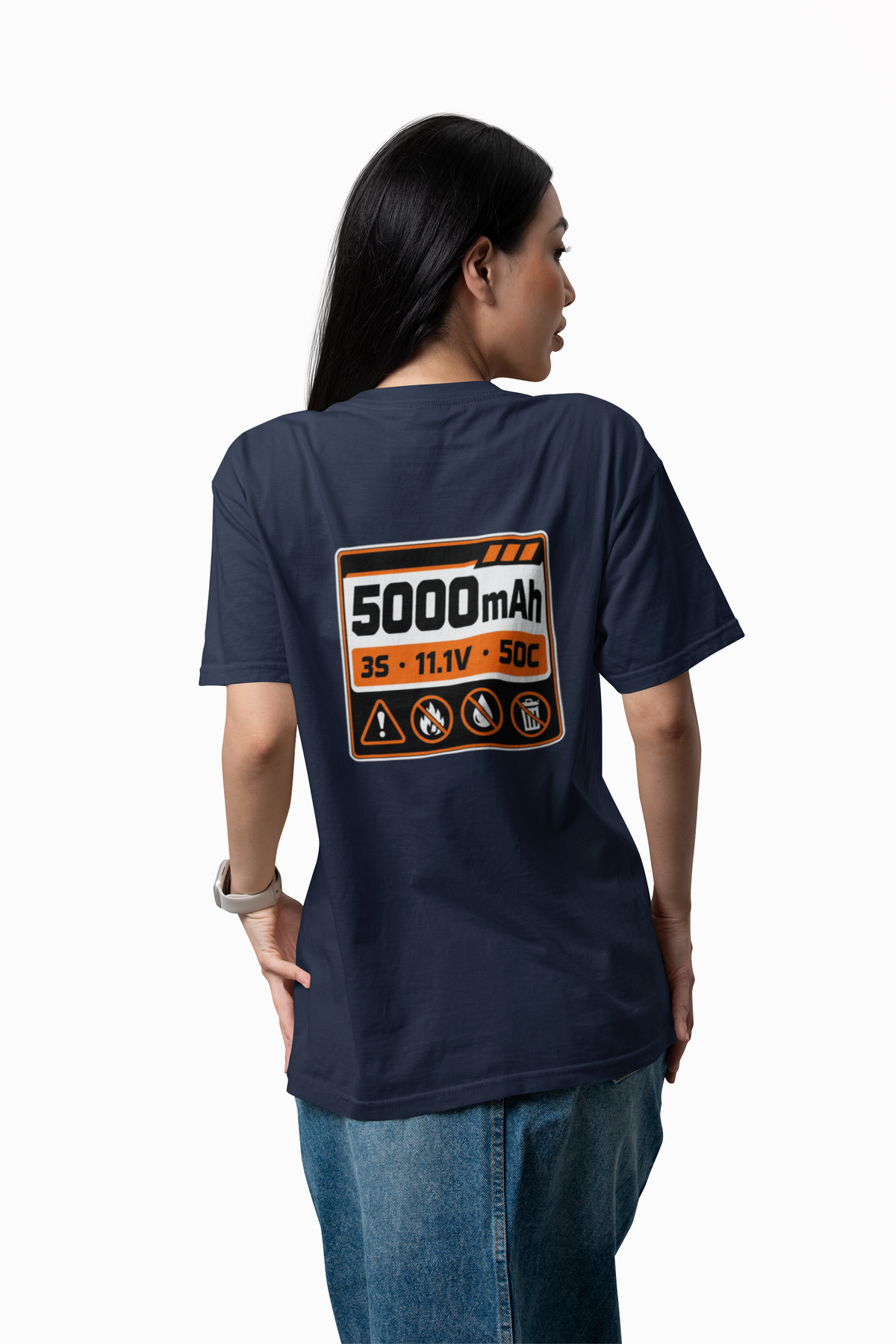 Battery Tech Tee - 5000mAh "Fully Charged" Graphic T-Shirt