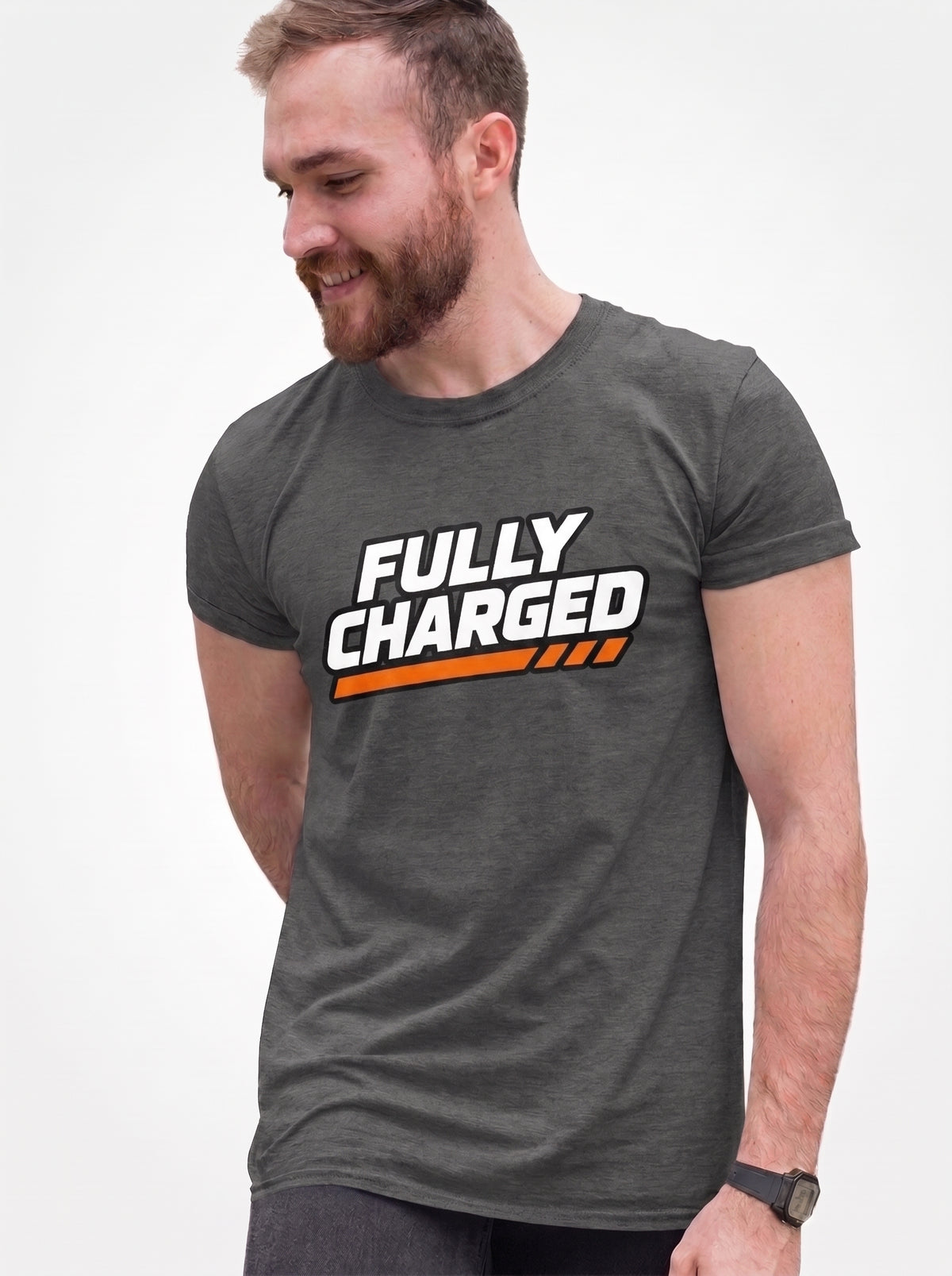 Battery Tech Tee - 5000mAh "Fully Charged" Graphic T-Shirt