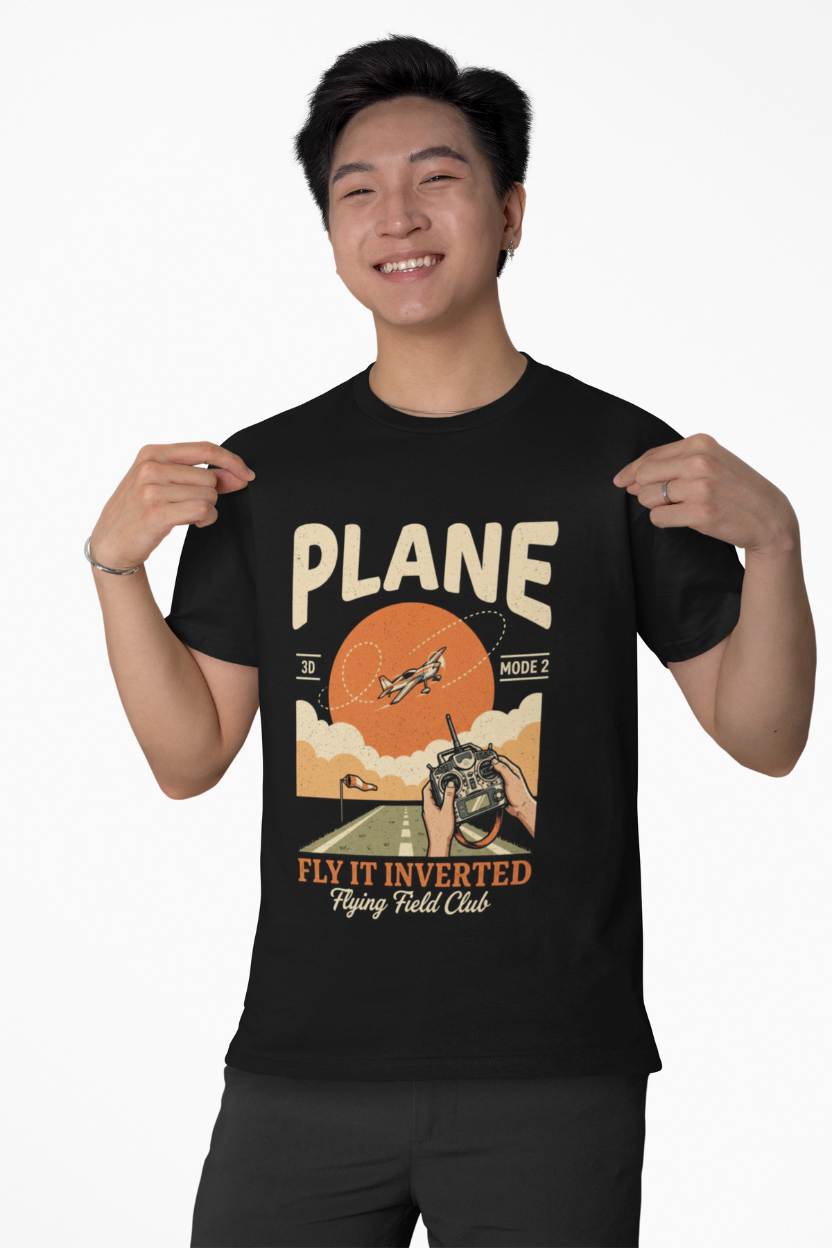 Plane Vintage Graphic Tee - "Fly It Inverted" Pilot Shirt