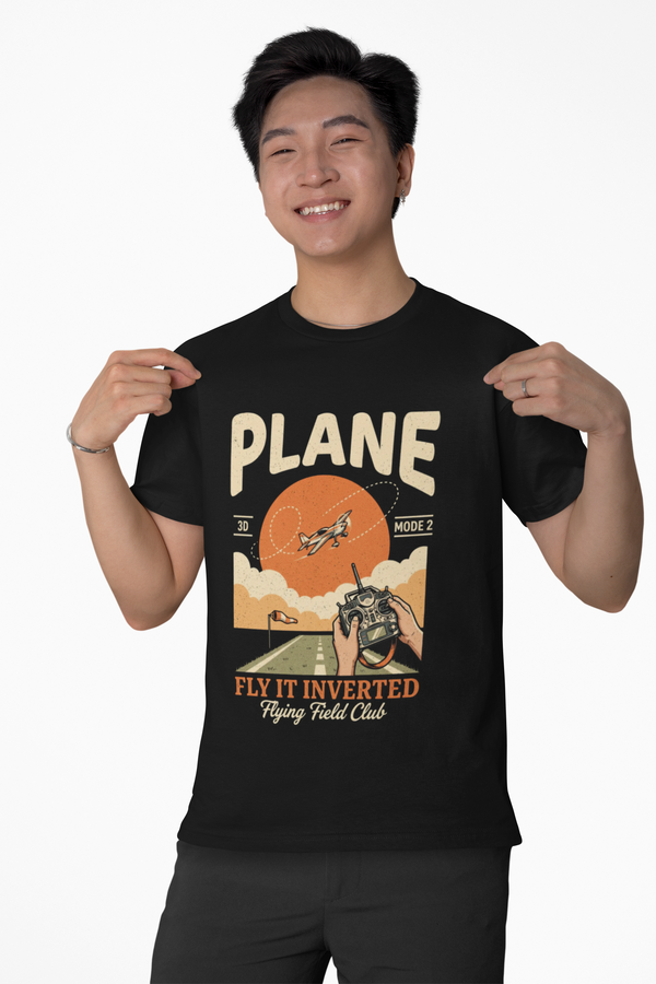 Plane Vintage Graphic Tee - "Fly It Inverted" Pilot Shirt