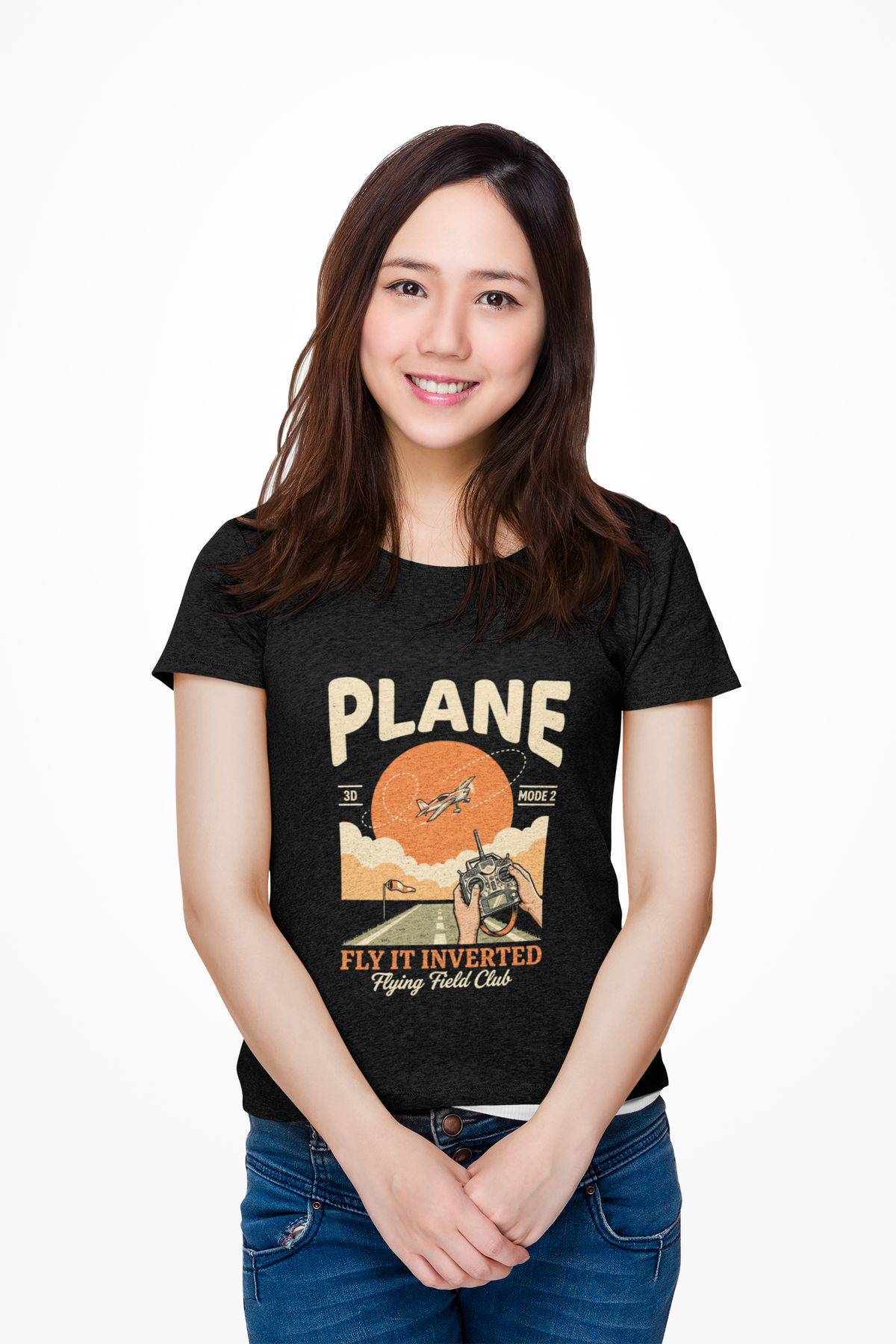 Plane Vintage Graphic Tee - "Fly It Inverted" Pilot Shirt