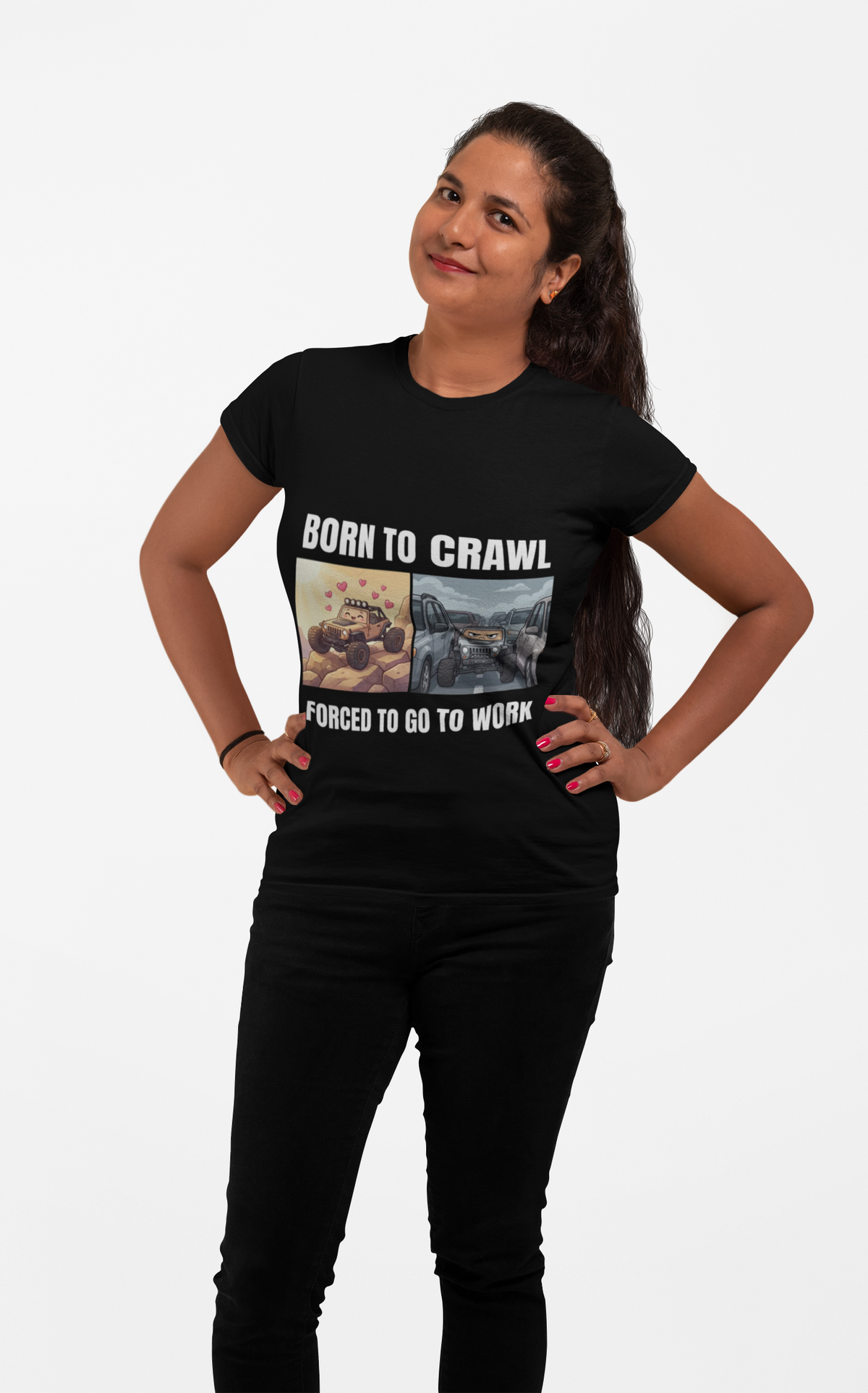 Born to Crawl Off-Road T-Shirt - "Forced to Go to Work" Jeep Truck Tee