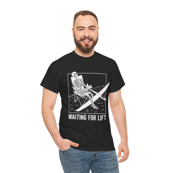 Surf Skeleton T-Shirt - "Waiting for Lift" Skate/Surf Graphic Tee