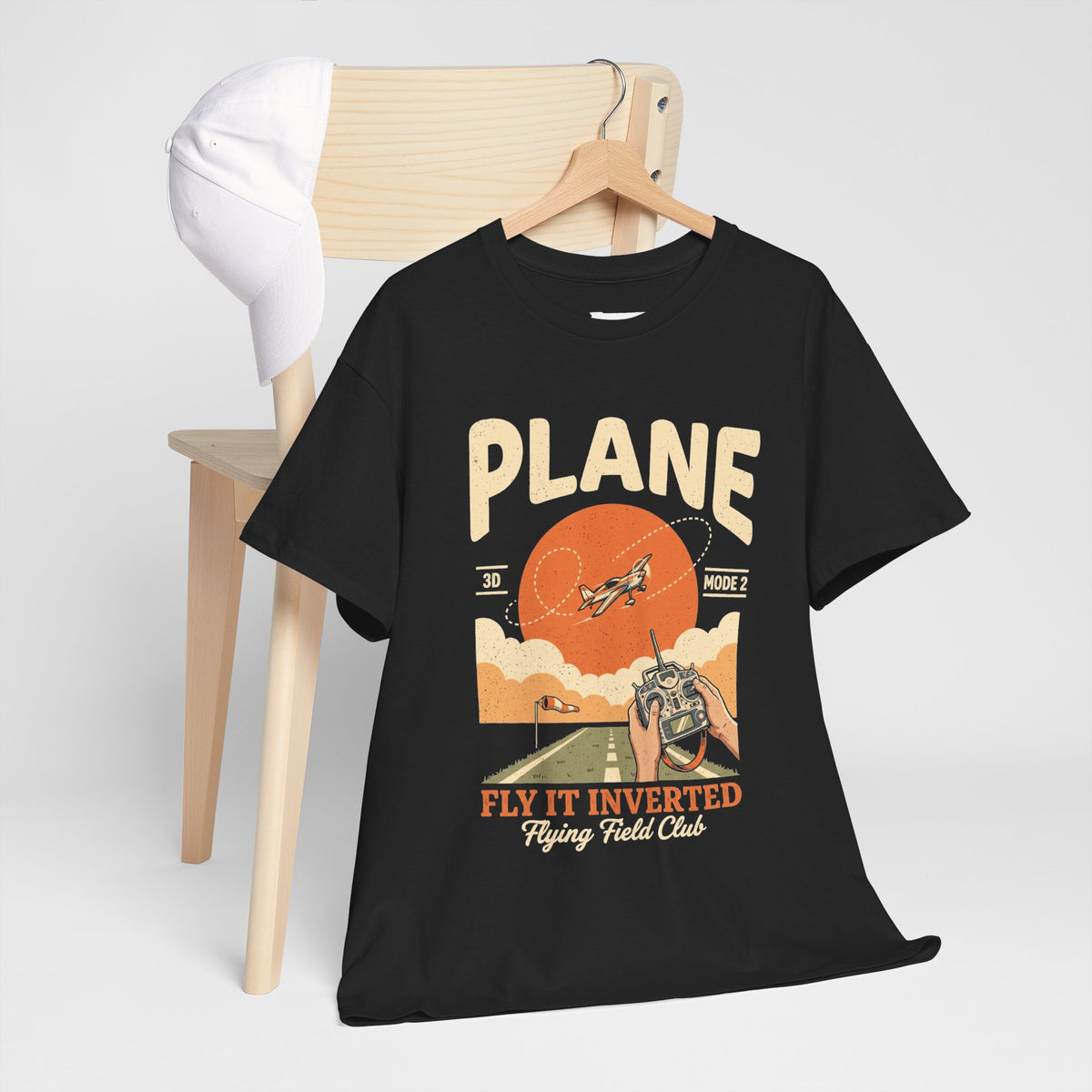 Plane Vintage Graphic Tee - "Fly It Inverted" Pilot Shirt