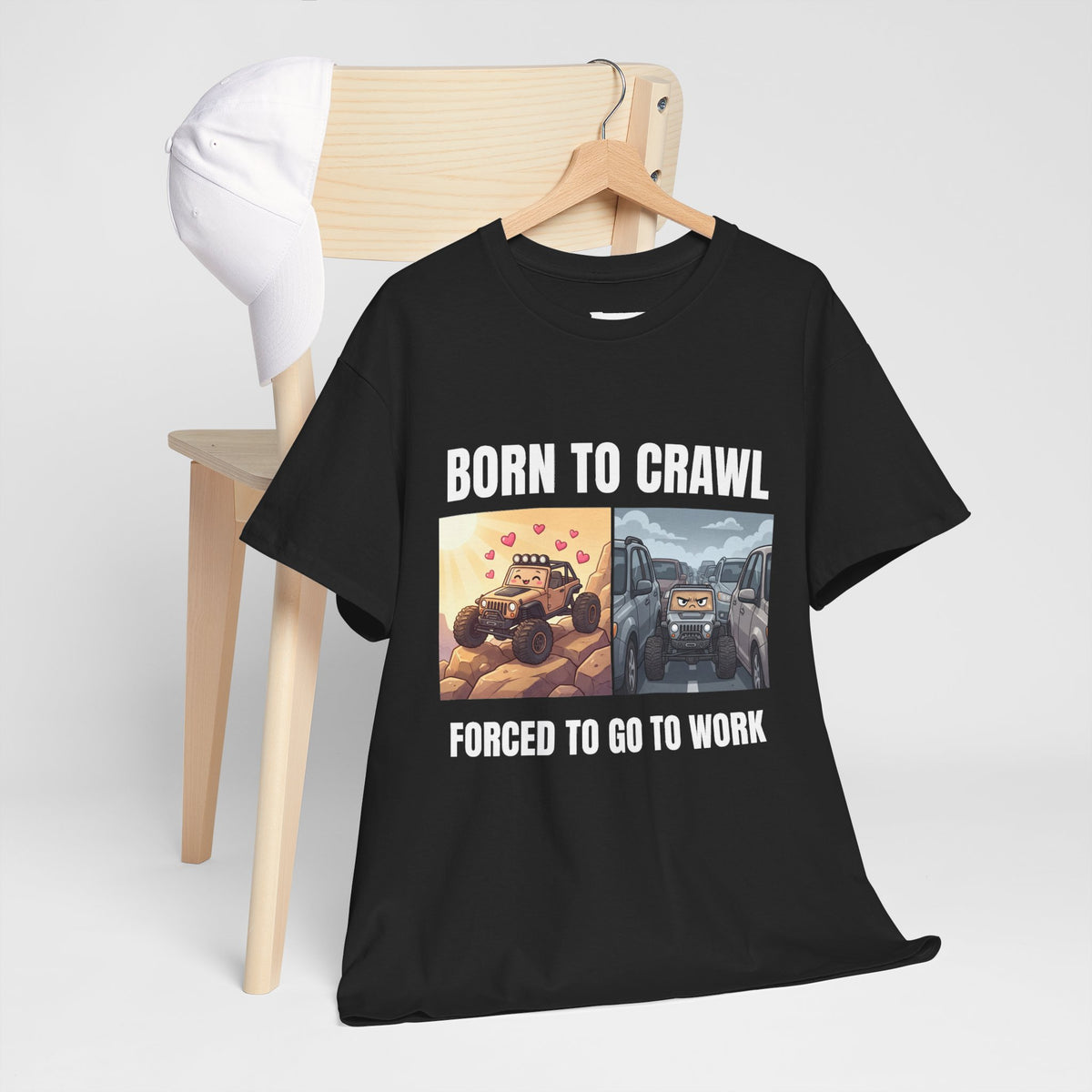 Born to Crawl Off-Road T-Shirt - "Forced to Go to Work" Jeep Truck Tee
