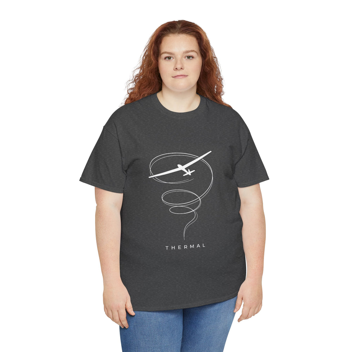 Thermal Airplane Tee - Spiral Flight Graphic T-Shirt