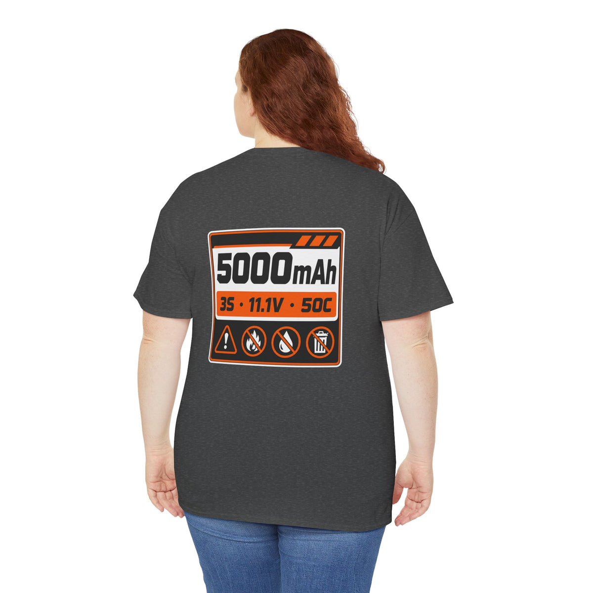 Battery Tech Tee - 5000mAh "Fully Charged" Graphic T-Shirt