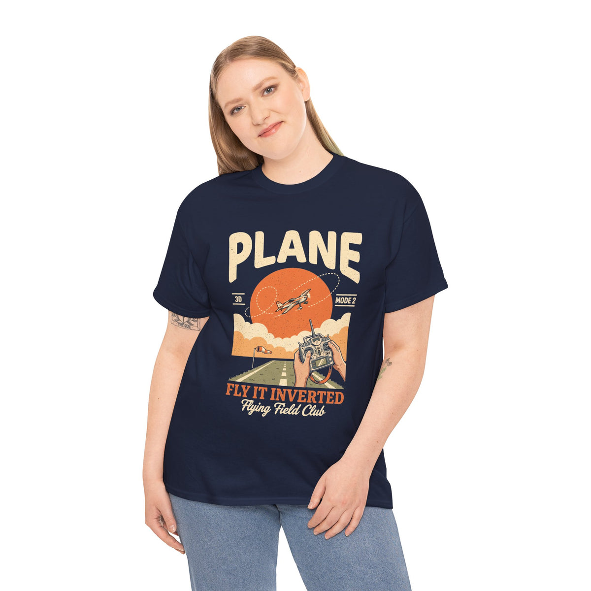 Plane Vintage Graphic Tee - "Fly It Inverted" Pilot Shirt